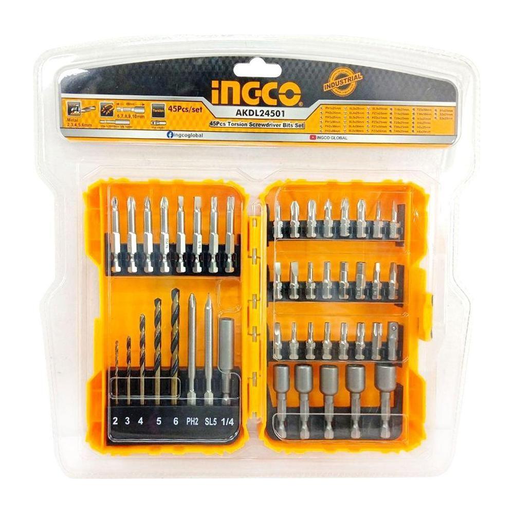 Ingco AKDL24501 45pcs Torsion Screwdriver Bit Set - KHM Megatools Corp. Ingco AKDL24501 45pcs Torsion Screwdriver Bit Set - KHM Megatools Corp.